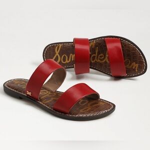 NWOT Sam Edelman Women's Bold Red Slide Sandals